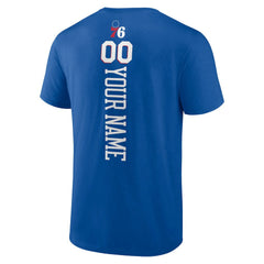 NBA - Philadelphia 76ers Personalized Playmaker Team T-Shirt - Royal