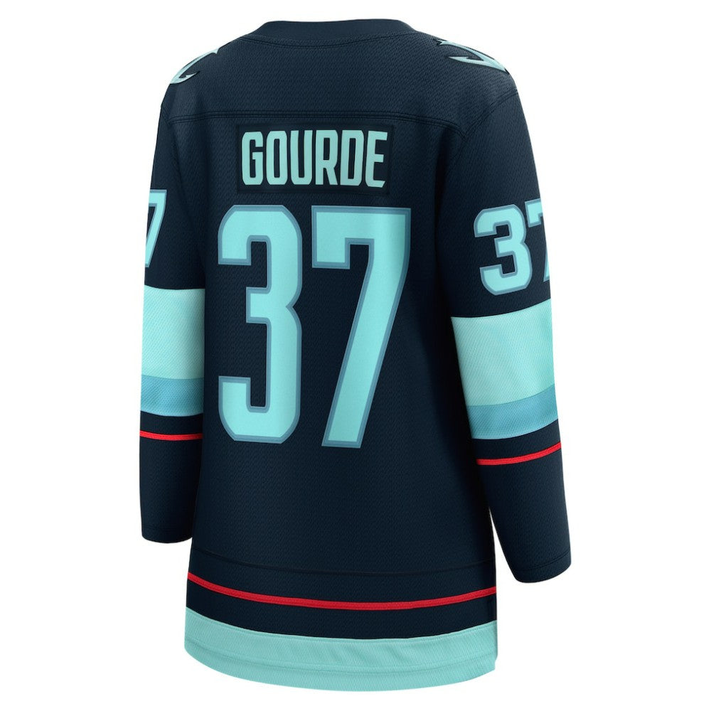 Yanni Gourde Seattle Kraken Fanatics Women's Home Breakaway Player Jersey - Navy | NHL Jerseys