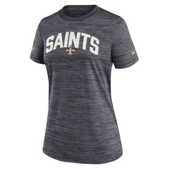 New Orleans Saints Women's Sideline Velocity Lockup Performance T-Shirt Black - Nike