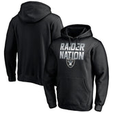 Las Vegas Raiders Hometown Collection Raider Nation Fitted Pullover Hoodie Black - Fanatics