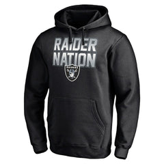 Las Vegas Raiders Hometown Collection Raider Nation Fitted Pullover Hoodie Black - Fanatics