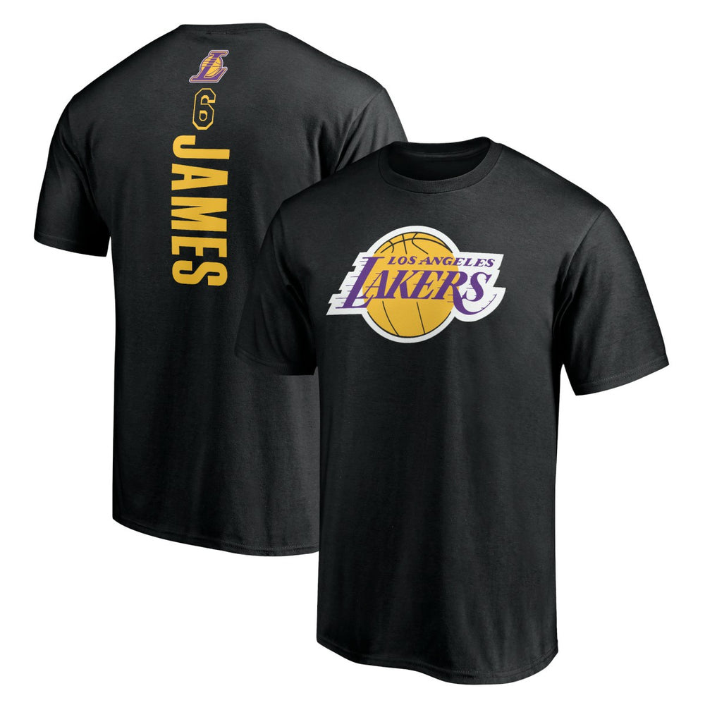 NBA - LeBron James Los Angeles Lakers #6 Playmaker Name & Number T-Shirt - Black