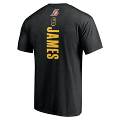 NBA - LeBron James Los Angeles Lakers #6 Playmaker Name & Number T-Shirt - Black