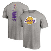 NBA - LeBron James Los Angeles Lakers #6 Playmaker Name & Number T-Shirt - Heathered Gray