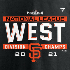 San Francisco Giants Fanatics 2021 NL West Division Champions Locker Room T-Shirt Lifestyle