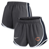 Chicago Bears Women's Team Logo Performance Tempo Shorts Charcoal - Nike