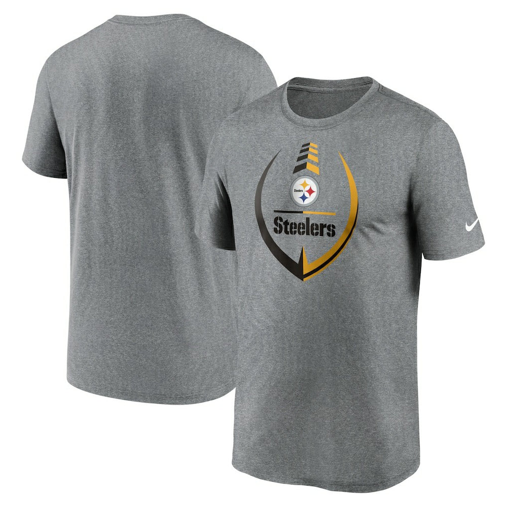 Pittsburgh Steelers Icon Legend Performance T-Shirt Heathered Gray - Nike