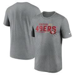 San Francisco 49ers Legend Team Shoutout Performance T-Shirt Heather Gray - Nike