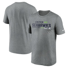 Seattle Seahawks Legend Team Shoutout Performance T-Shirt Heather Gray - Nike