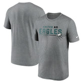 Philadelphia Eagles Legend Team Shoutout Performance T-Shirt Heather Gray - Nike