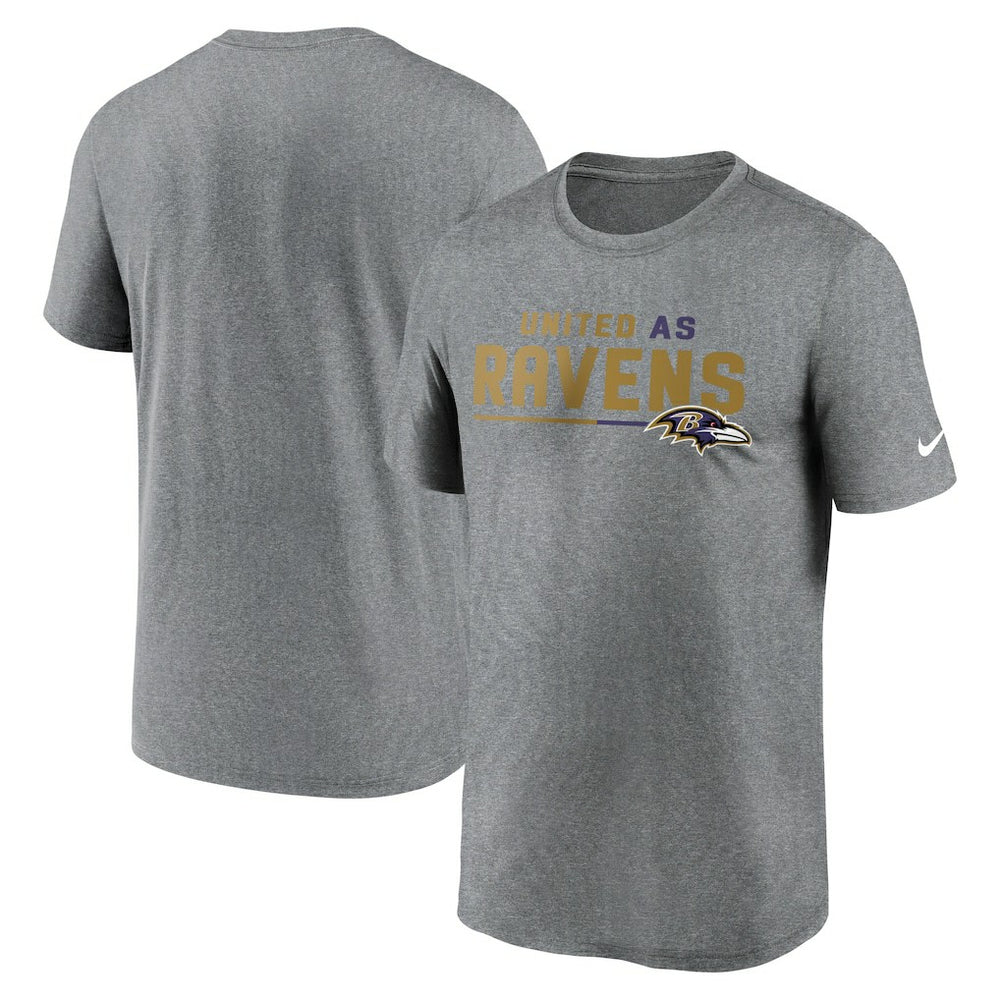 Baltimore Ravens Legend Team Shoutout Performance T-Shirt Heather Gray - Nike