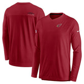 Arizona Cardinals Sideline Coach Chevron Lock Up Long Sleeve V-Neck Performance T-Shirt Cardinal - Nike