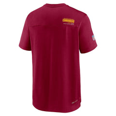 Washington Commanders Sideline Coach Chevron Lock Up Logo V-Neck Performance T-Shirt Burgundy - Nike