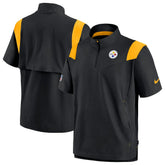 Pittsburgh Steelers Sideline Coaches Chevron Lockup Pullover Top Black - Nike