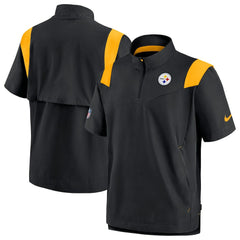 Pittsburgh Steelers Sideline Coaches Chevron Lockup Pullover Top Black - Nike