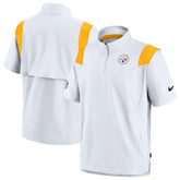 Pittsburgh Steelers Sideline Coaches Chevron Lockup Pullover Top White - Nike