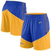 Los Angeles Rams Sideline Primary Lockup Performance Shorts Royal/Gold - Nike