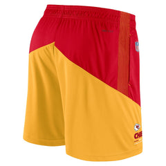 Kansas City Chiefs Sideline Primary Lockup Performance Shorts Red/Gold - Nike