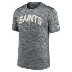 New Orleans Saints Sideline Velocity Athletic Stack Performance T-Shirt Gray - Nike