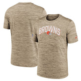 Cleveland Browns Sideline Velocity Athletic Stack Performance T-Shirt Brown - Nike