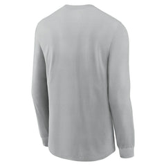 Cleveland Browns Sideline Infograph Lock Up Performance Long Sleeve T-Shirt Silver - Nike