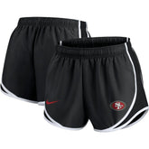 San Francisco 49ers Women's Plus Size Logo Performance Tempo Shorts Charcoal - Nike