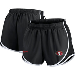 San Francisco 49ers Women's Plus Size Logo Performance Tempo Shorts Charcoal - Nike