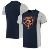 Chicago Bears Refried Apparel Sustainable Split T-Shirt Navy/Heathered Gray - NFL