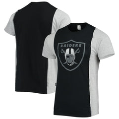 Las Vegas Raiders Refried Apparel Sustainable Split T-Shirt Black/Heathered Gray - NFL