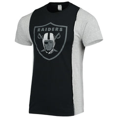 Las Vegas Raiders Refried Apparel Sustainable Split T-Shirt Black/Heathered Gray - NFL