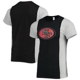 San Francisco 49ers Refried Apparel Sustainable Split T-Shirt Black/Heathered Gray - NFL