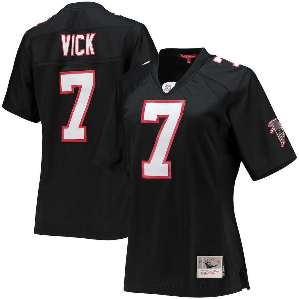 Michael Vick Atlanta Falcons Women's Legacy Replica Player Jersey Black - Mitchell & Ness