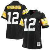 Terry Bradshaw Pittsburgh Steelers Women's Legacy Replica Player Jersey Black - Mitchell & Ness