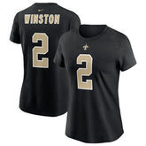 Jameis Winston New Orleans Saints Women's Name & Number T-Shirt Black - Nike