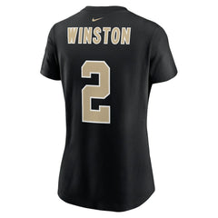 Jameis Winston New Orleans Saints Women's Name & Number T-Shirt Black - Nike