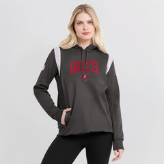 Tampa Bay Buccaneers Women's Sideline Stack Performance Pullover Hoodie Pewter - Nike