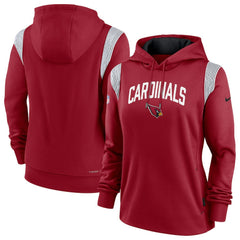 Arizona Cardinals Women's Sideline Stack Performance Pullover Hoodie Cardinal - Nike