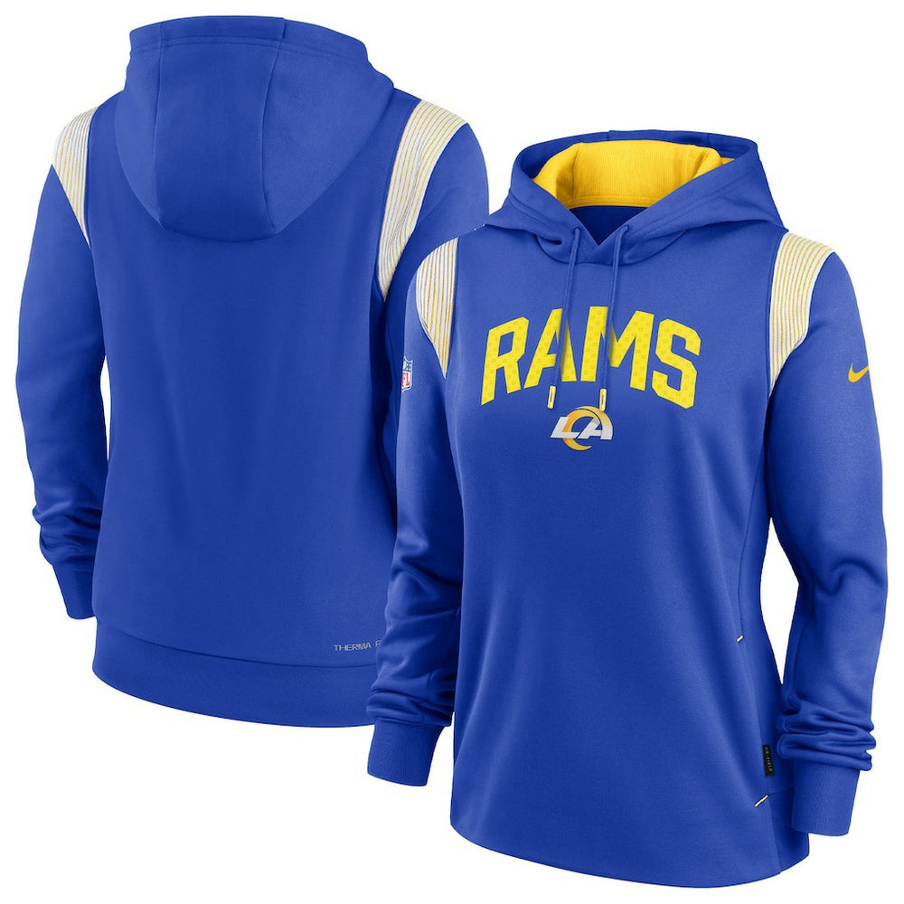 Los Angeles Rams Women's Sideline Stack Performance Pullover Hoodie Royal - Nike