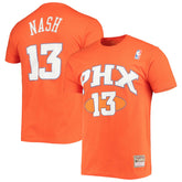 Mitchell & Ness - Steve Nash Phoenix Suns Hardwood Classics Stitch Name & Number T-Shirt - Orange
