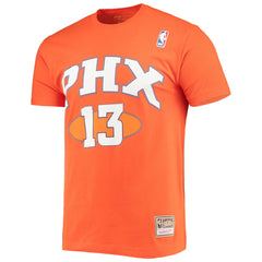 Mitchell & Ness - Steve Nash Phoenix Suns Hardwood Classics Stitch Name & Number T-Shirt - Orange