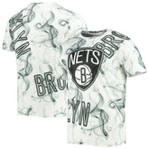 NBA - Brooklyn Nets FISLL Asymmetric Bold Smoke T-Shirt - White/Black