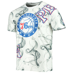 NBA - Philadelphia 76ers FISLL Asymmetric Bold Smoke T-Shirt - White/Black
