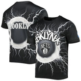 NBA - Brooklyn Nets FISLL Tornado Bolt T-Shirt - Black