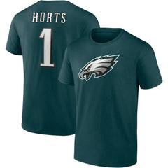 Jalen Hurts Philadelphia Eagles Player Icon T-Shirt Midnight Green - Fanatics