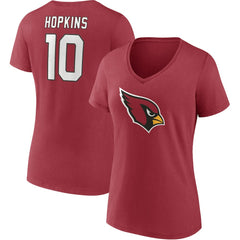 DeAndre Hopkins Arizona Cardinals Women's Player Icon Name & Number V-Neck T-Shirt Cardinal - Fanatics