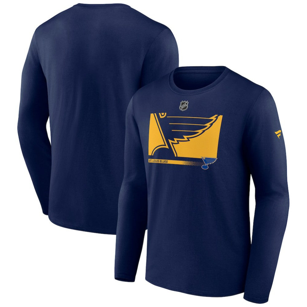St. Louis Blues - Fanatics Authentic Pro Core Collection Secondary Long Sleeve T-Shirt Navy