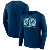 Seattle Kraken Fanatics Authentic Pro Core Collection Secondary Long Sleeve T-Shirt Deep Sea Blue
