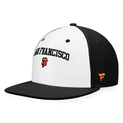 San Francisco Giants Fanatics Iconic Color Blocked Fitted Hat Lifestyle