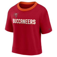Tampa Bay Buccaneers Women's High Hip Fashion Cropped Top Red - Nike