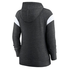 New Orleans Saints Women's Plus Size Monaco Full-Zip Lightweight Hoodie Heather Black/White - Nike